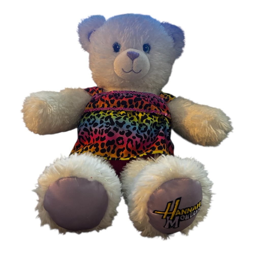 Build A Bear HANNAH MONTANA WHITE TEDDY BEAR 17" Plush Stuffed Animal  2008